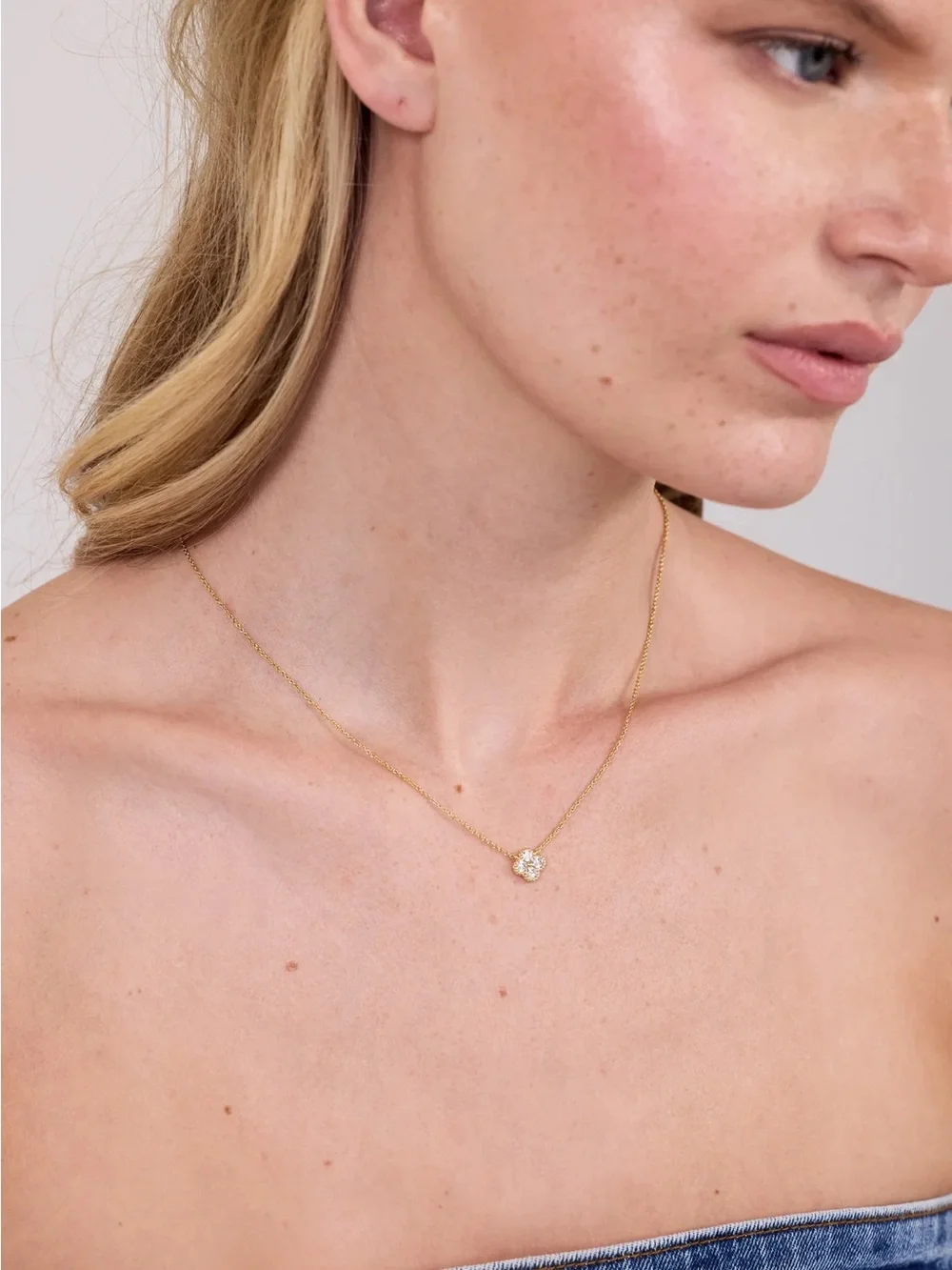 Electric Picks Camila Necklace Sterling Silver Plated Delicate - Picture 3 of 5